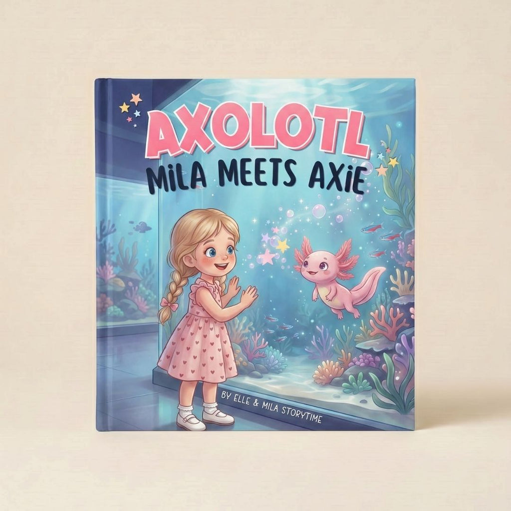 Axolotl book for girls aquarium adventure personalized