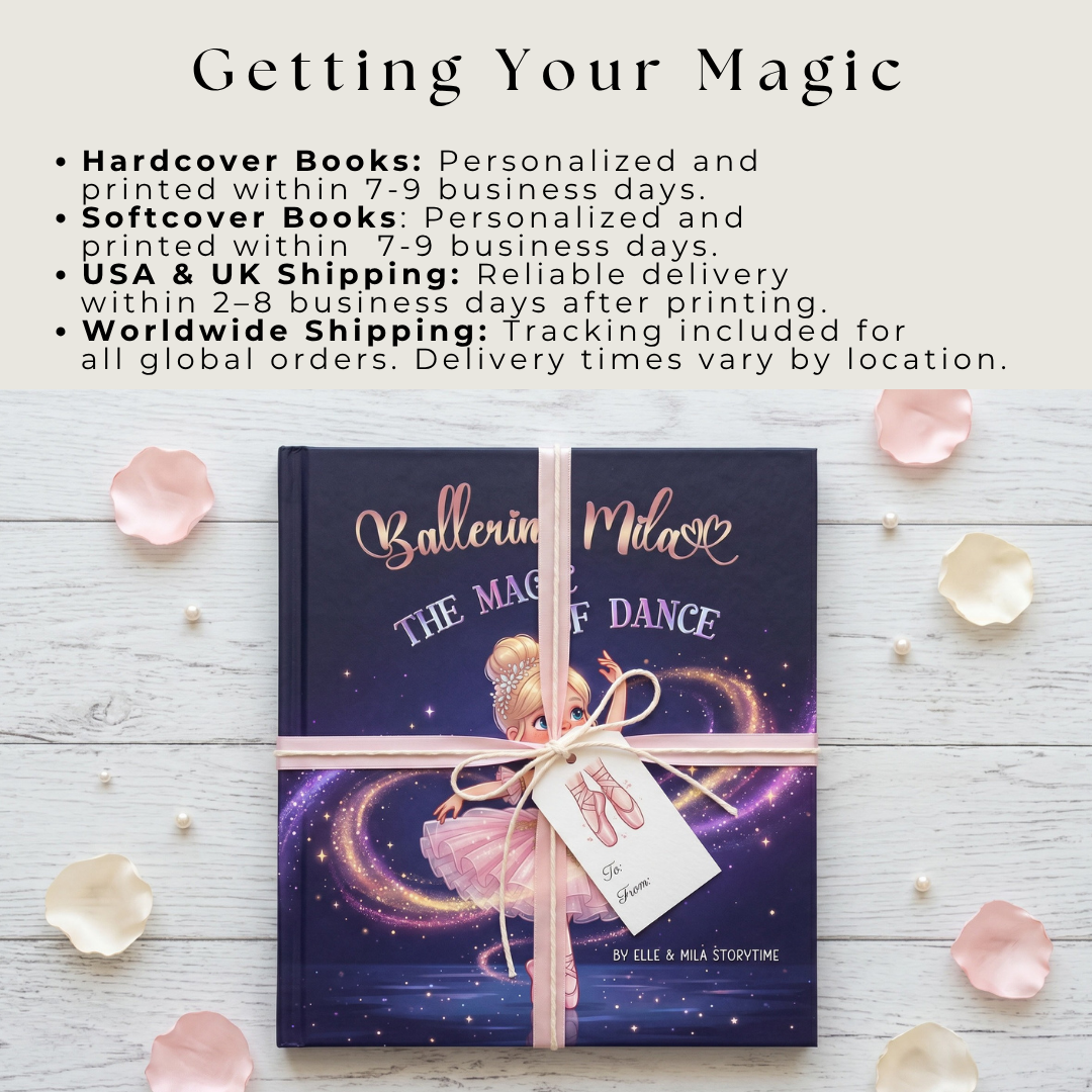 Ballerina Storybook | Child Becomes The Star Dancer, Magical Ballet Adventure Personalized