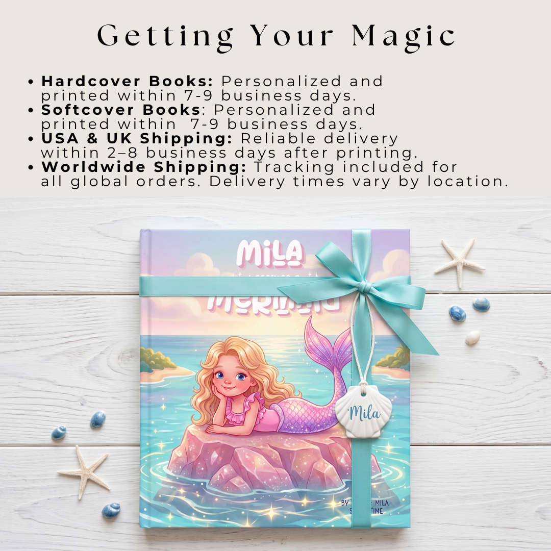 Mermaid book for girls magical ocean adventure personalized