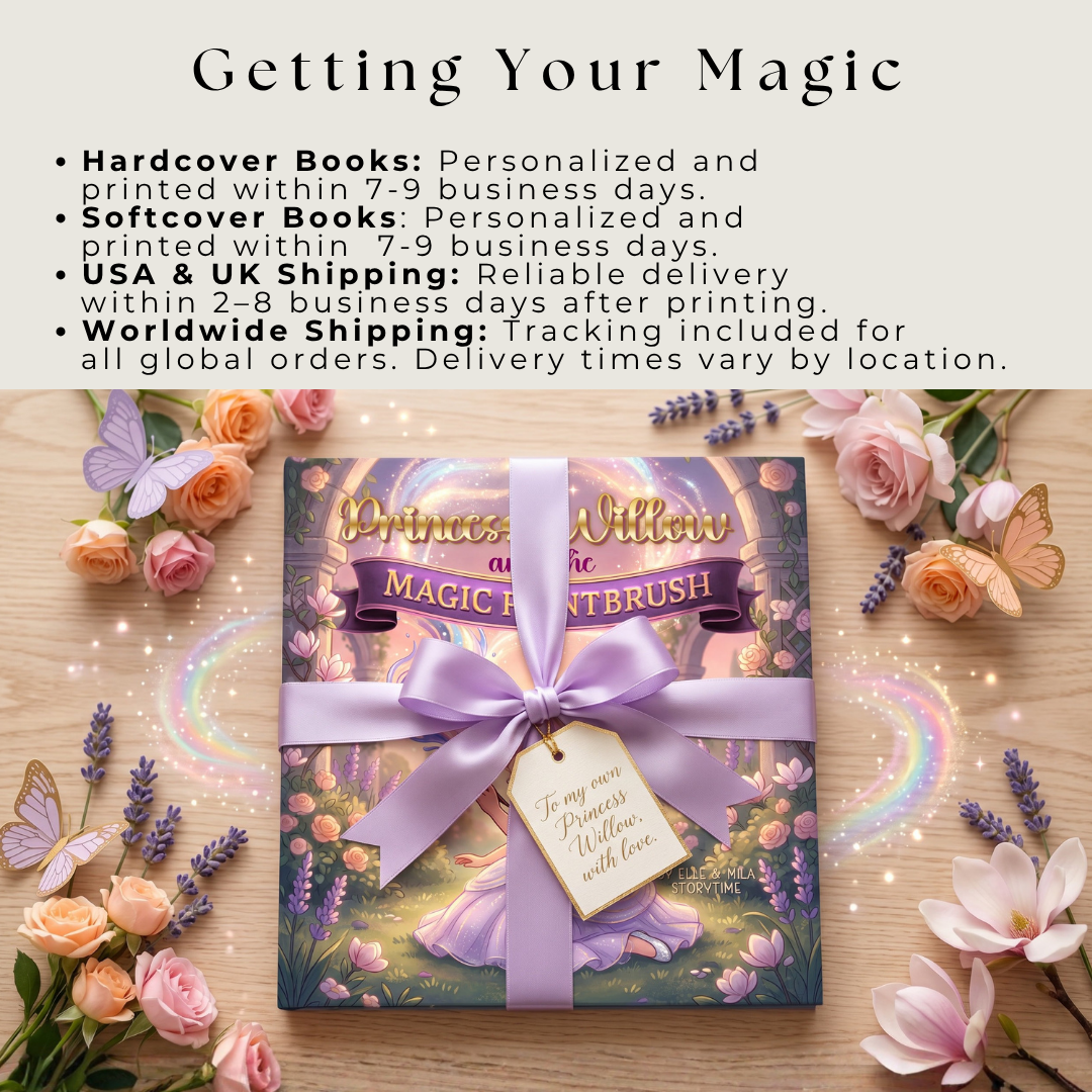 Princess storybook for girls magic paintbrush tale