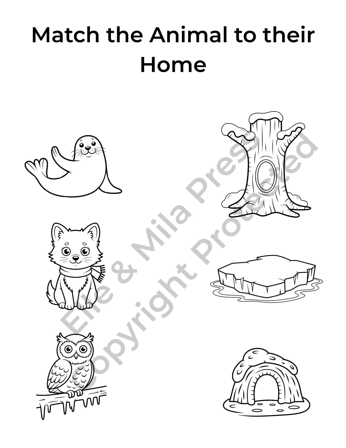Winter Animals Coloring & Activity Book – Christmas Wonderland (Printable PDF)