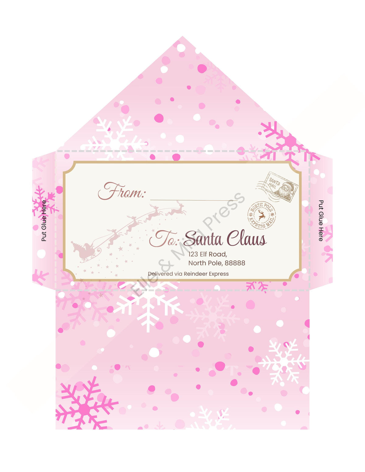 Letter to Santa Set | Printable Christmas List & Envelope (PDF)