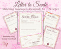 Letter to Santa Set | Printable Christmas List & Envelope (PDF)