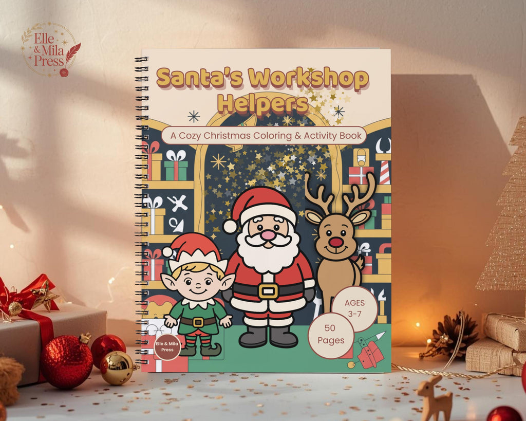 Santa's Christmas Activity Book | Holiday Coloring Pages (PDF)