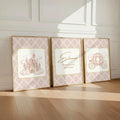 Personalized Fairytale Castle Prints, Princess Nursery Decor (Set of 3) (Digital File