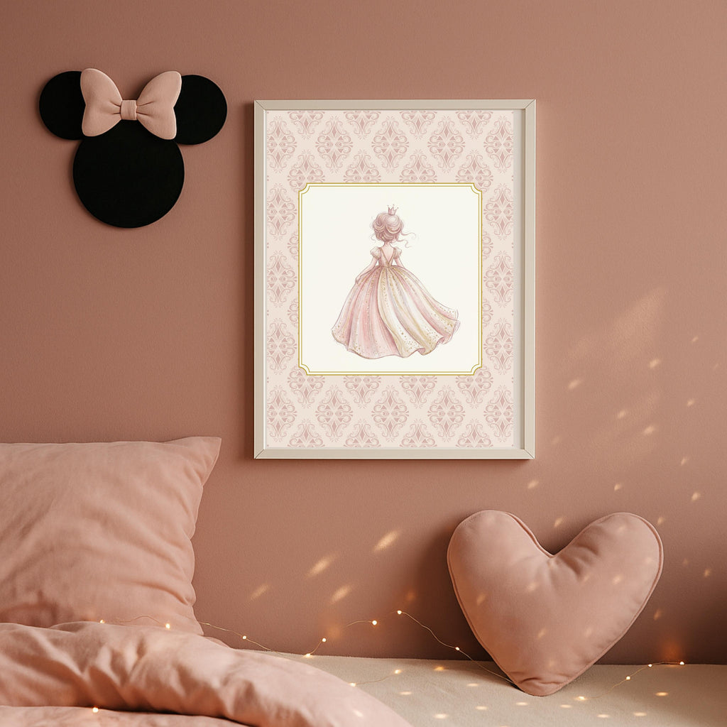 Personalized Princess Nursery Prints, Ballerina Bedroom Decor (Digital Set of 3)