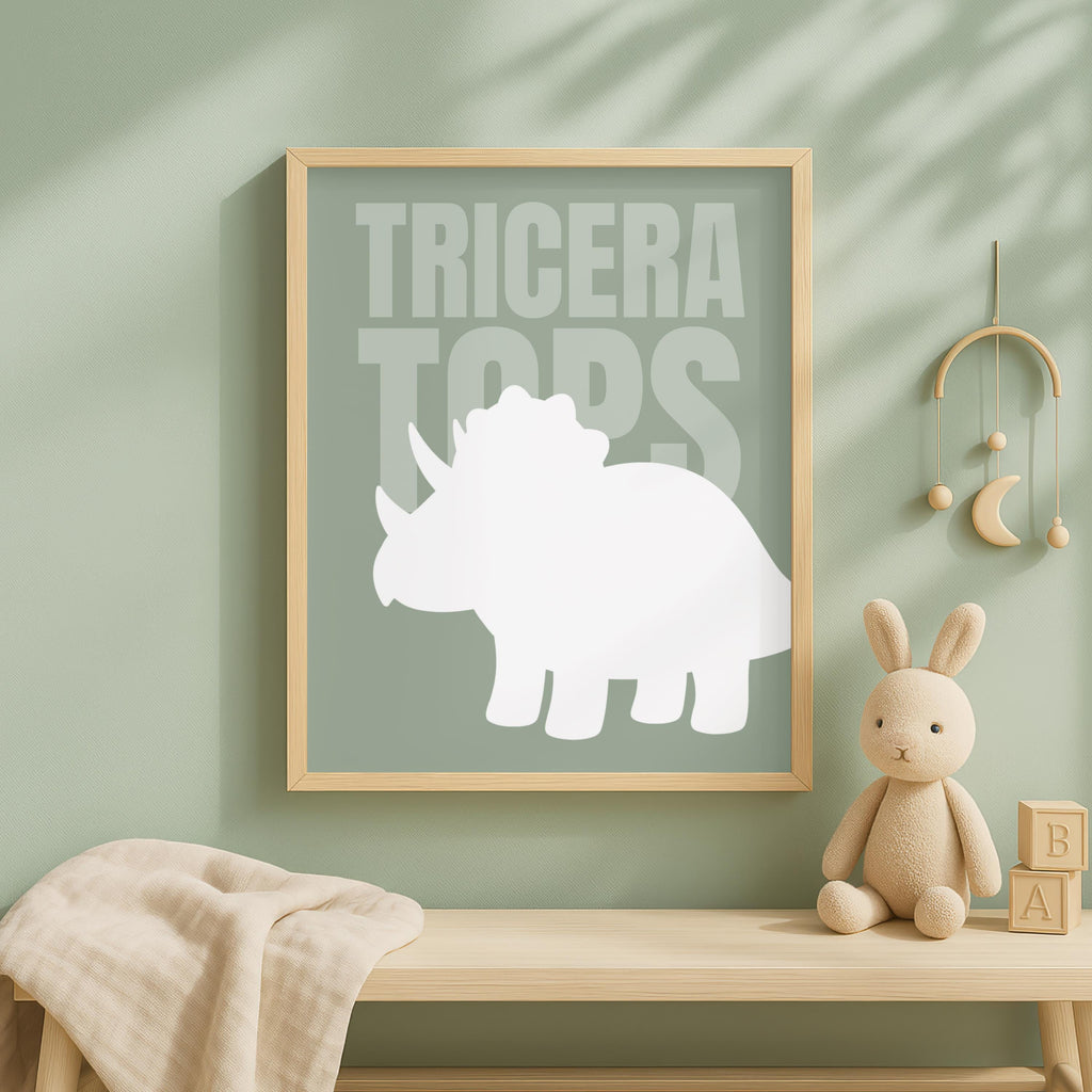 Dinosaur Nursery Prints, T-Rex, Triceratops, Pterodactyl, Scandi Kids Room (Digital Download)