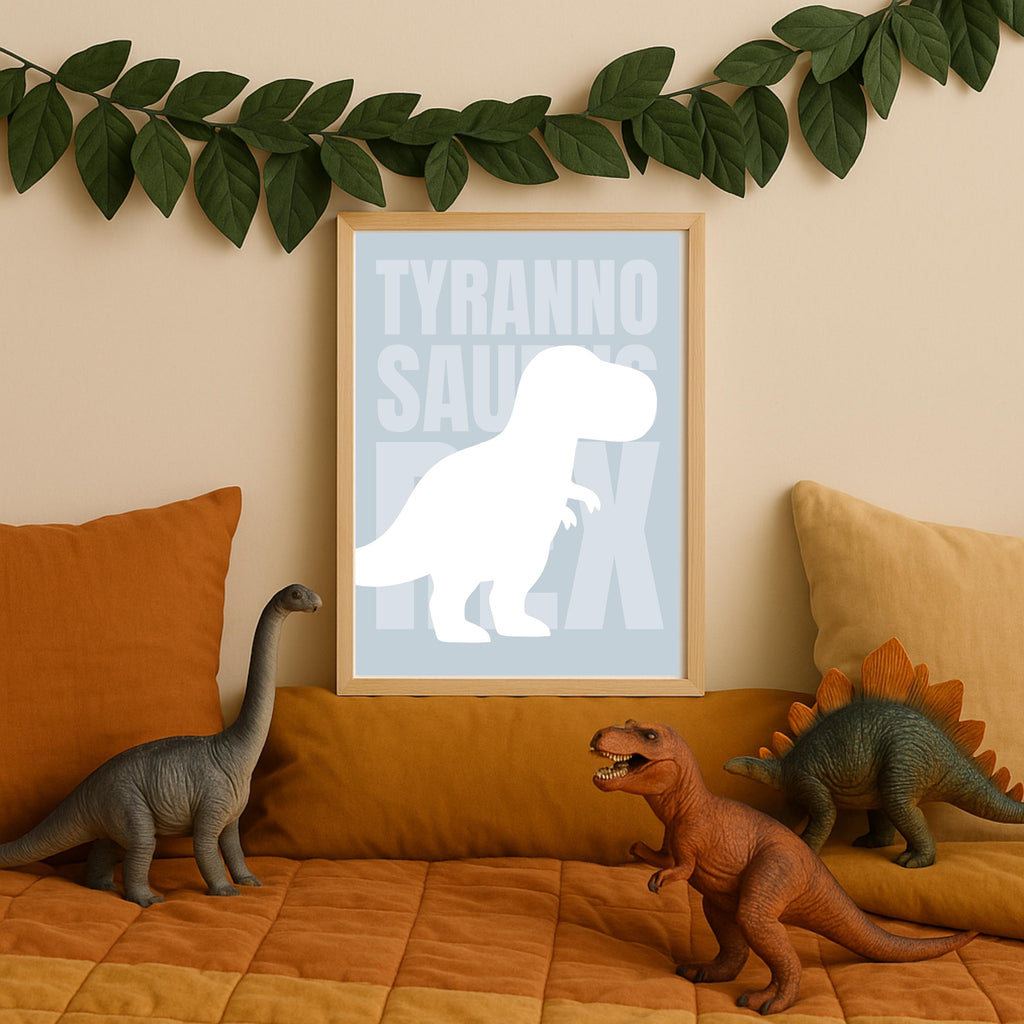 Nordic Dinosaur Nursery Prints, Scandi Kids Room Decor (Set of 6) (Digital Download)