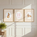 Personalized Bunny Nursery Art, Custom Name Floral Girl Decor (Digital Download)