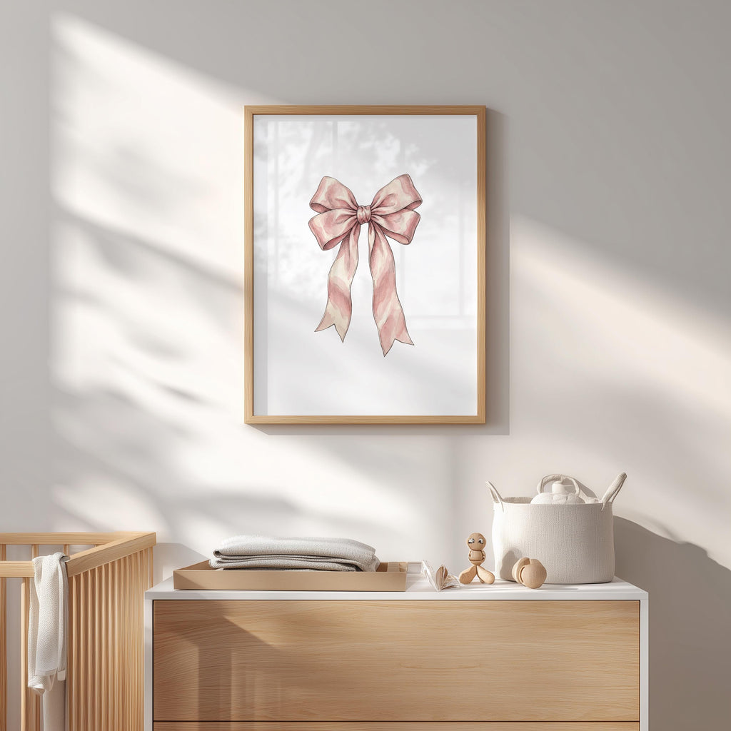 Personalized  Coquette Bow Art, Flower Girl Gift (Digital Download)