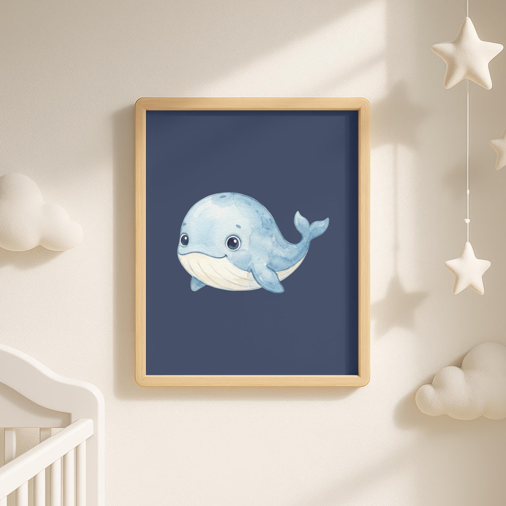 Boho Ocean Nursery Prints, Scandi Sea Life Wall Art (Digital Download Set of 6)