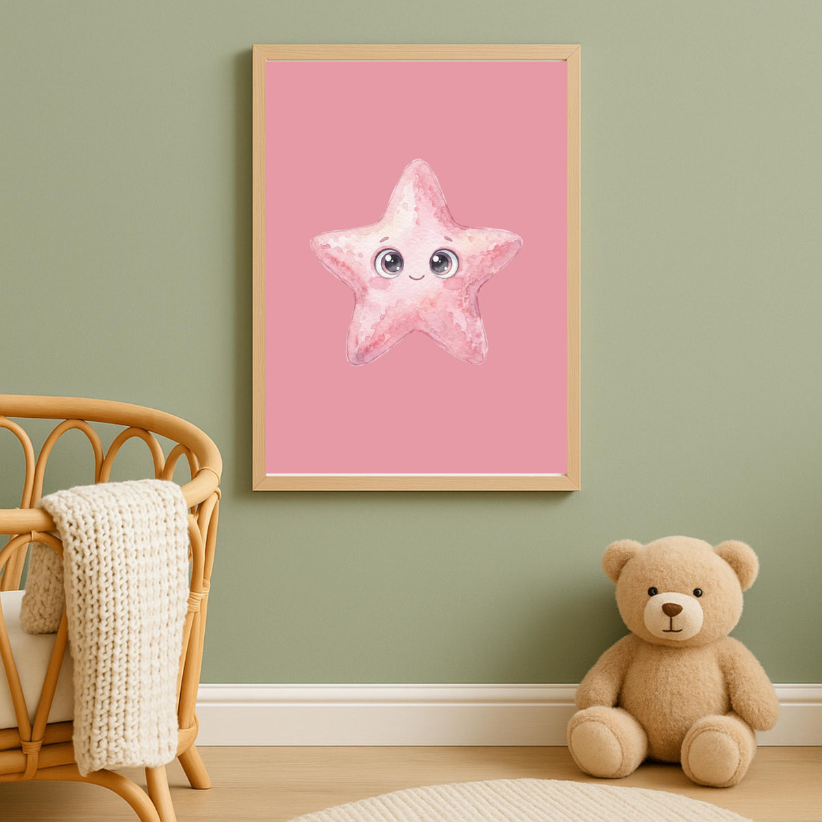 Boho Ocean Nursery Prints, Scandi Sea Life Wall Art (Digital Download Set of 6)