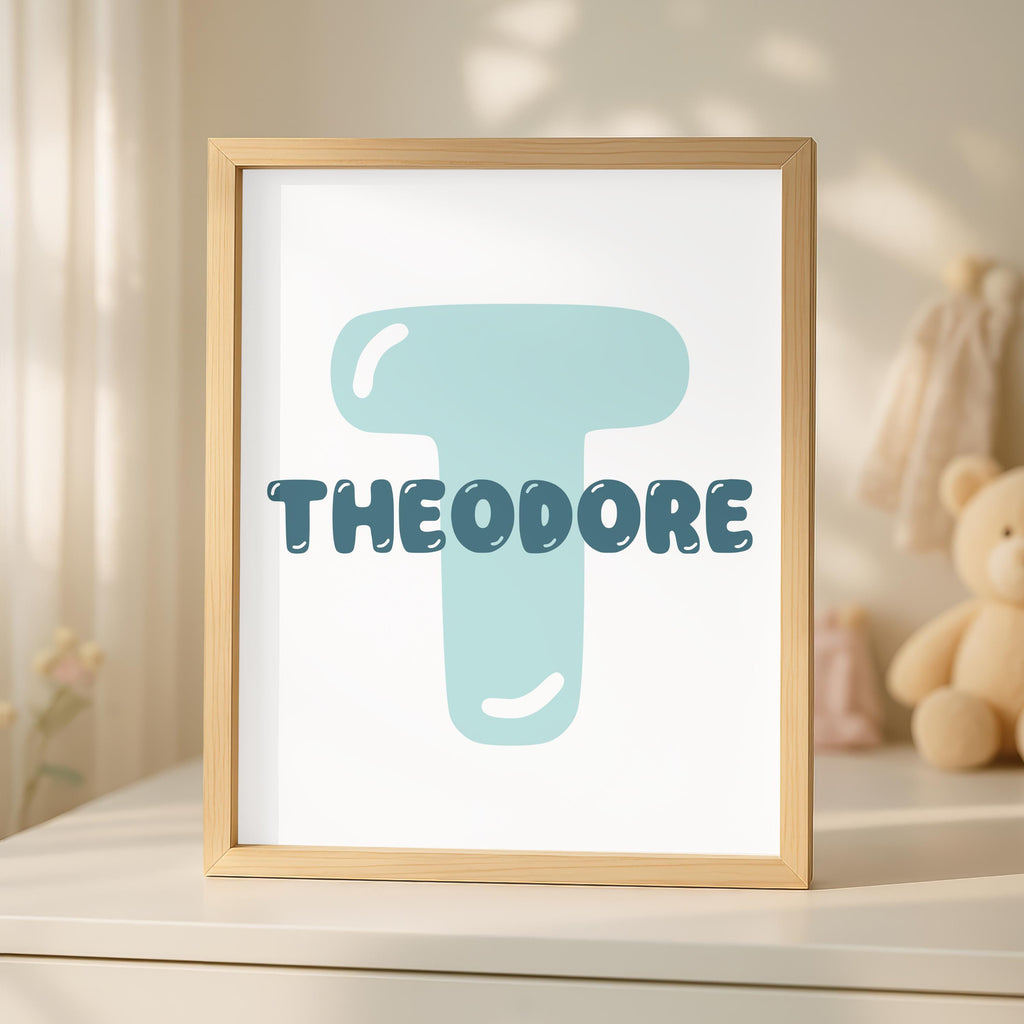 Personalized Shark Dolphin Print, Ocean Nursery Decor (Digital Download)
