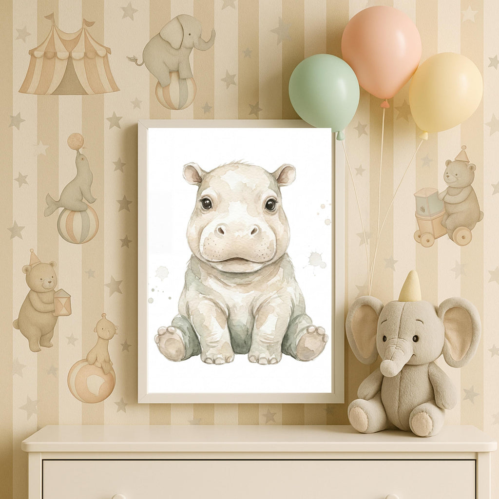 Safari Animal Prints, Sage Green Nursery Decor (Digital Download Set of 6)