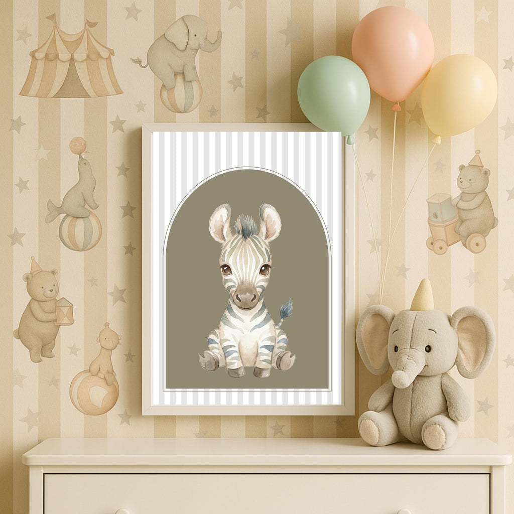 Sage Green Safari Prints, Arch Nursery Wall Art (Digital Download Set of 6)