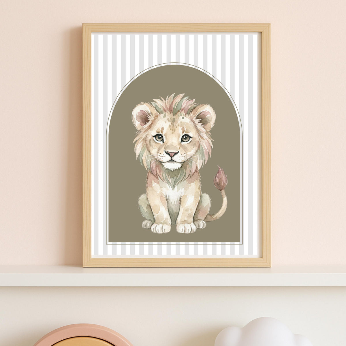 Personalized Giraffe Print, Custom Sage Nursery Decor (Digital Download)
