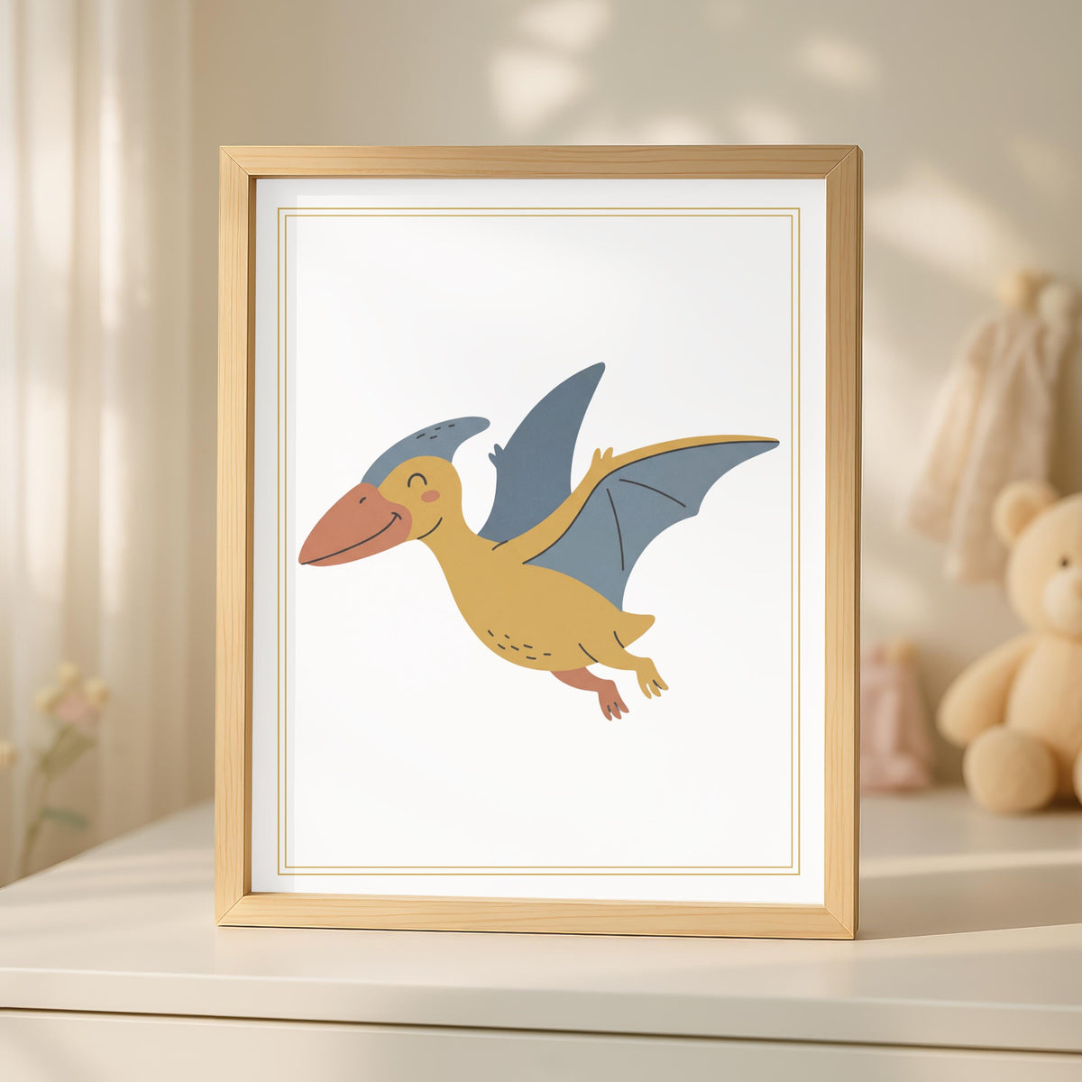 Sage Green Dinosaur Nursery Prints, Set of 6 (Digital Download