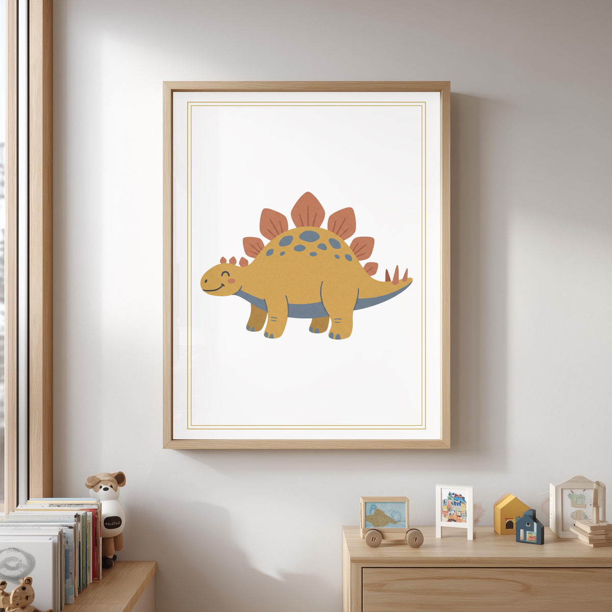 Sage Green Dinosaur Nursery Prints, Set of 6 (Digital Download