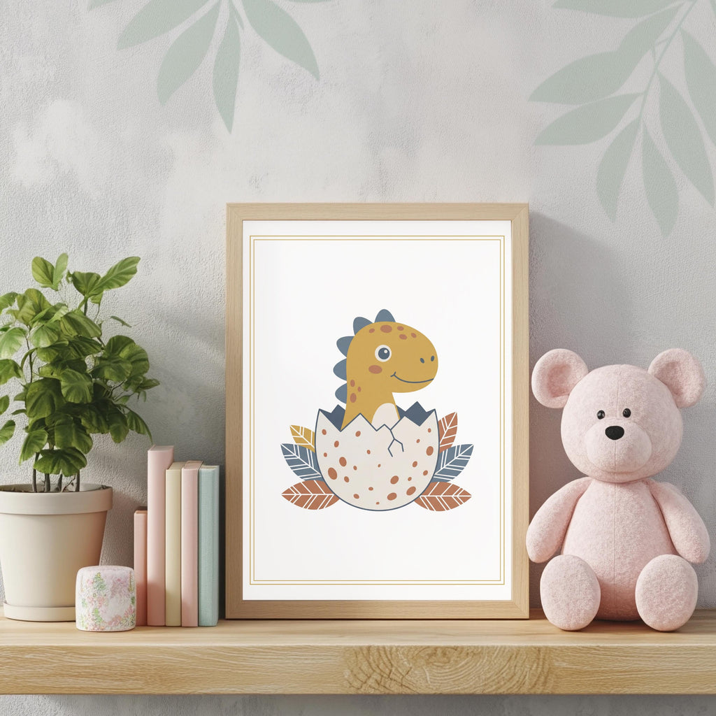 Sage Green Dinosaur Nursery Prints, Set of 6 (Digital Download
