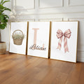 Personalized  Coquette Bow Art, Flower Girl Gift (Digital Download)