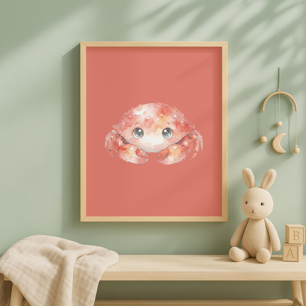 Boho Ocean Nursery Prints, Scandi Sea Life Wall Art (Digital Download Set of 6)