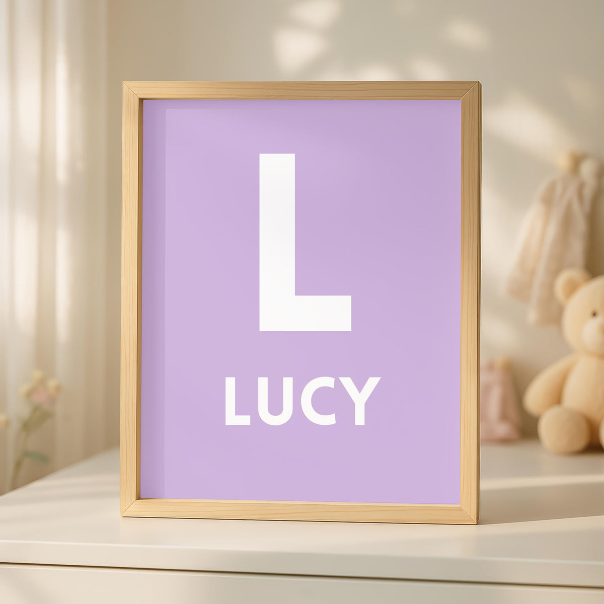 Personalized Girl Name Sign, Boho Ocean Nursery Decor (Digital Download)