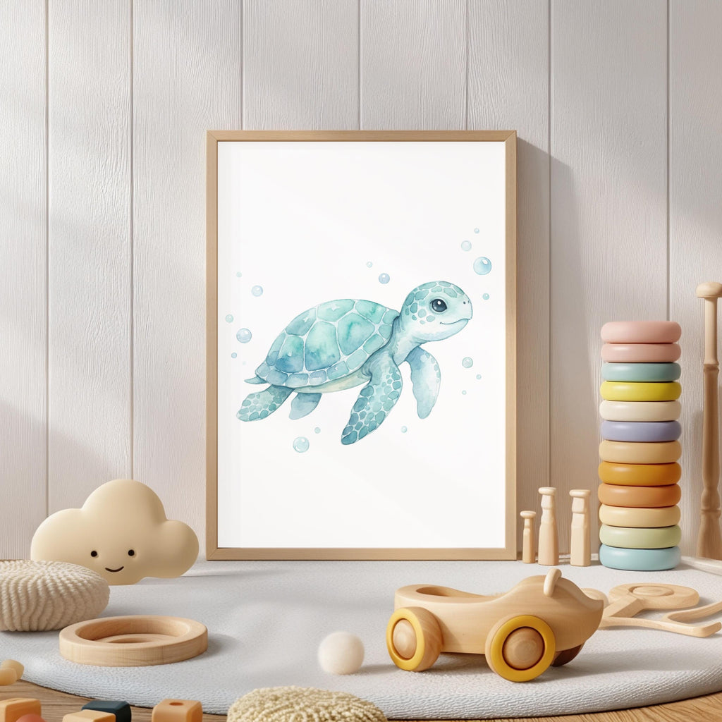 Personalized Shark Dolphin Print, Ocean Nursery Decor (Digital Download)
