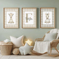 Personalized Giraffe Name Sign, Beige Nursery Art (Digital Download)