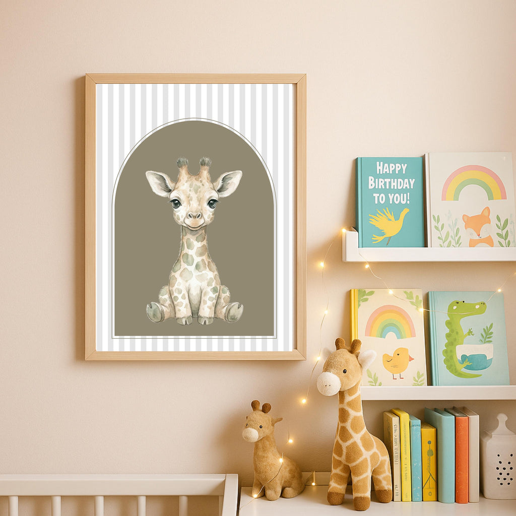 Personalized Lion Nursery Art, "Be Brave" Motto Print (Digital Download)