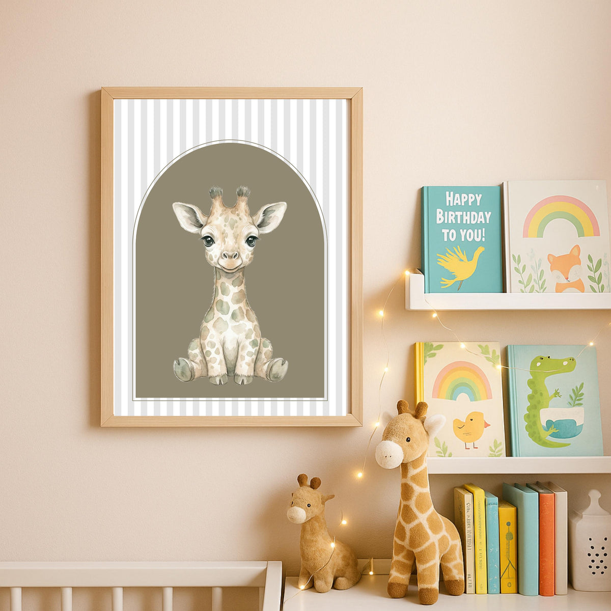 Personalized Lion Nursery Art, "Be Brave" Motto Print (Digital Download)
