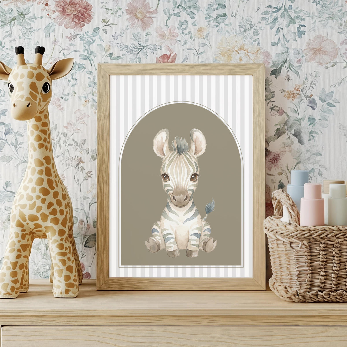 Personalized Lion Nursery Art, "Be Brave" Motto Print (Digital Download)