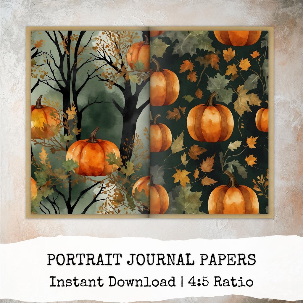 Halloween Junk Journal Printable Pages, Autumn Ephemera, Scrapbook Papers, Spooky Collage Sheet, Vintage Ephemera, Fall Digital Papers