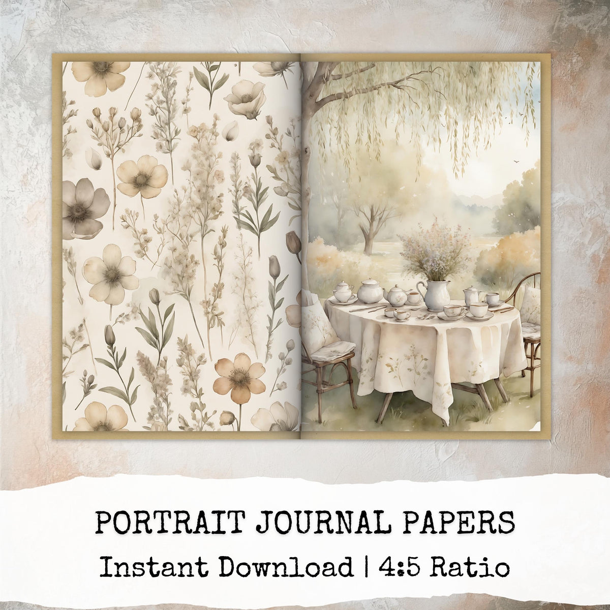 Cozy Farmhouse Junk Journal Pages, Vintage Rustic Digital Papers, Country Cottagecore Printable Kit, Ephemera Pack, Digital Download
