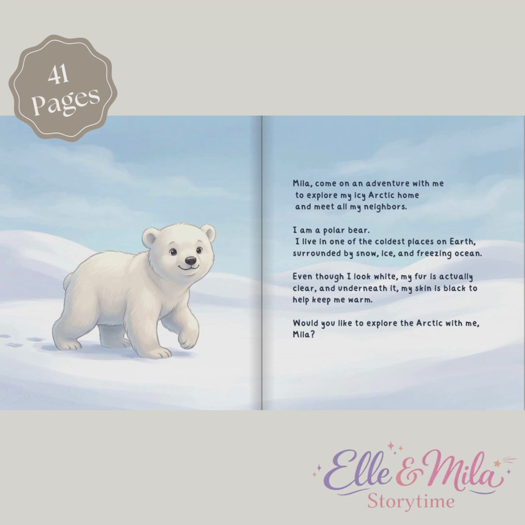 Polar bear fact book arctic animal adventure learning personalized