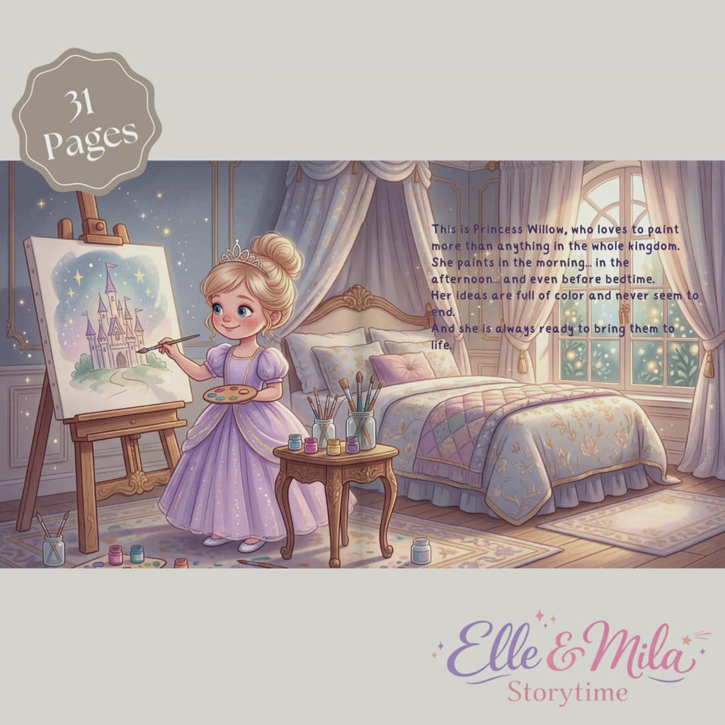 Princess storybook for girls magic paintbrush tale