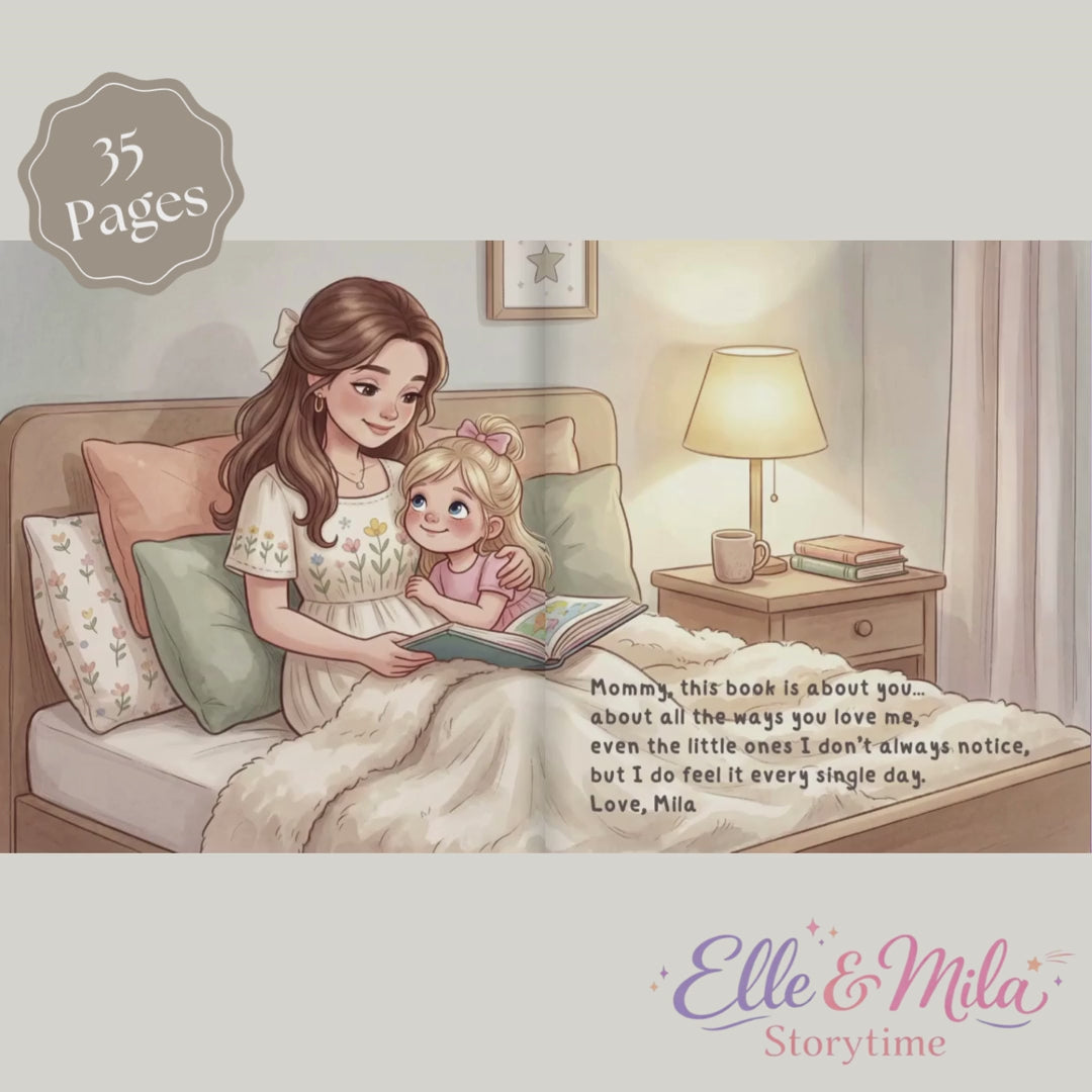 Mommy daughter story book personalized