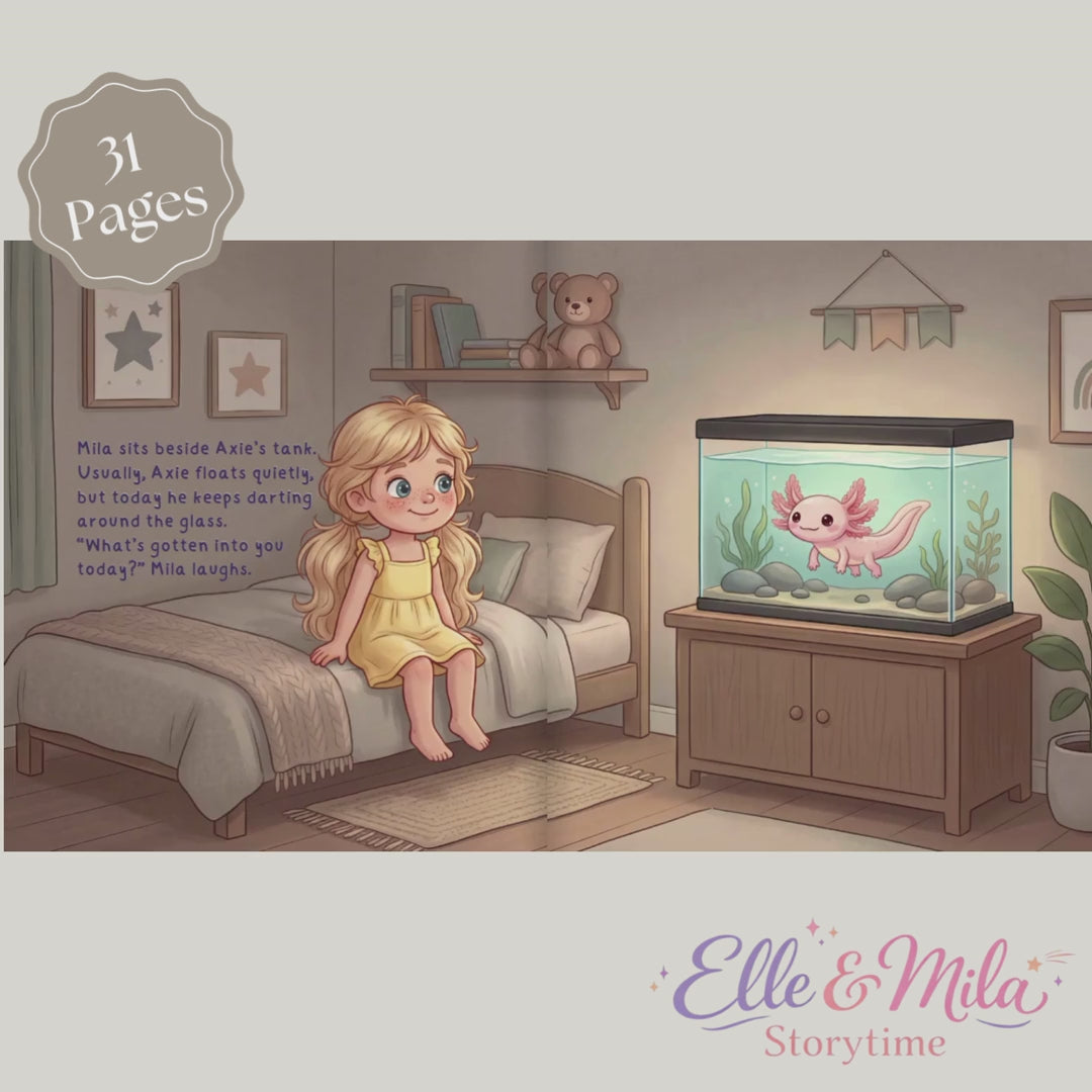 Axolotl story for girls ocean adventure personalized