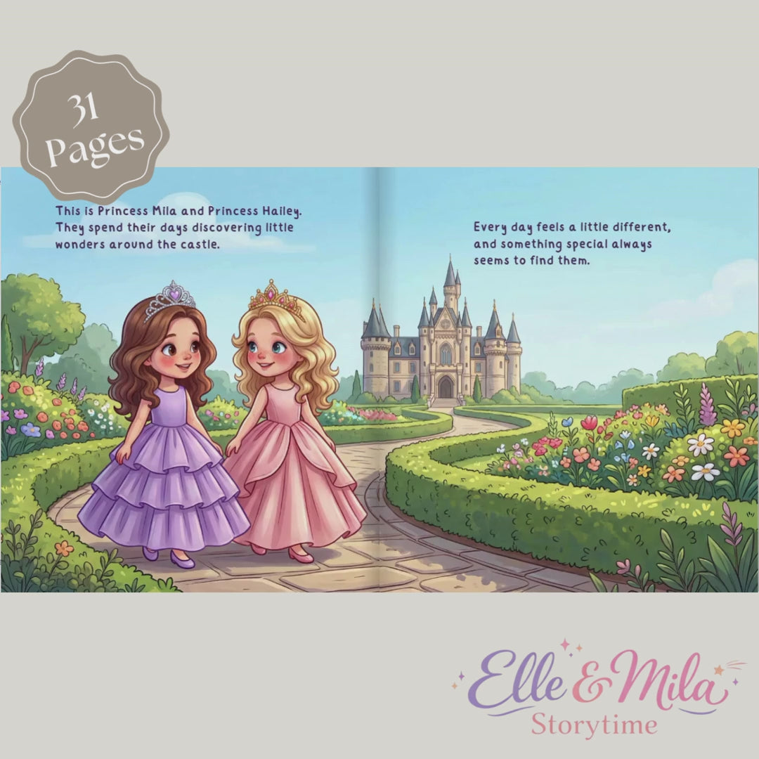 Mermaid princess book for girls sisters cousins friends personalized